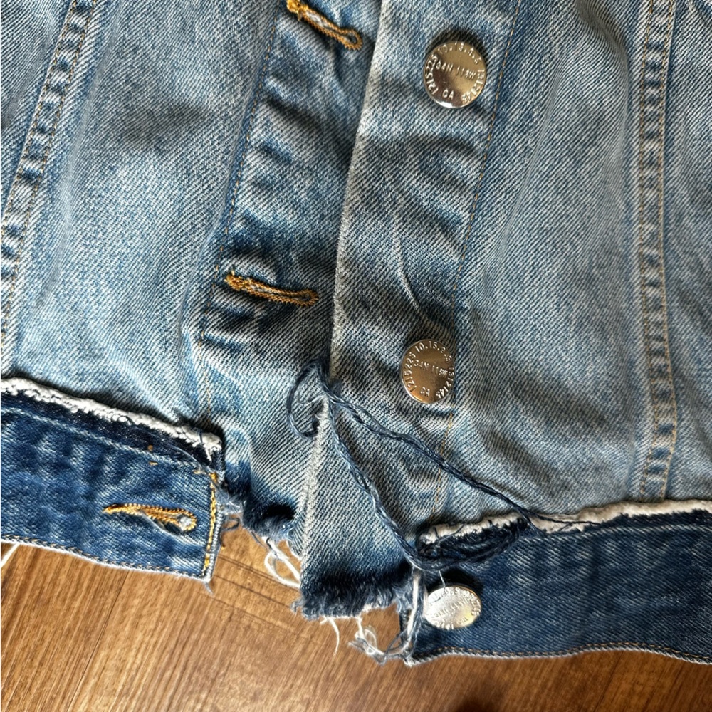 Current/Elliot Two Tone Denim Jacket - image 4